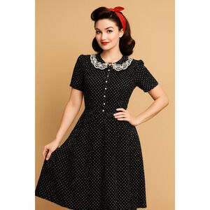 L.G. Star Vintage Polka Dot Dress – Size 8